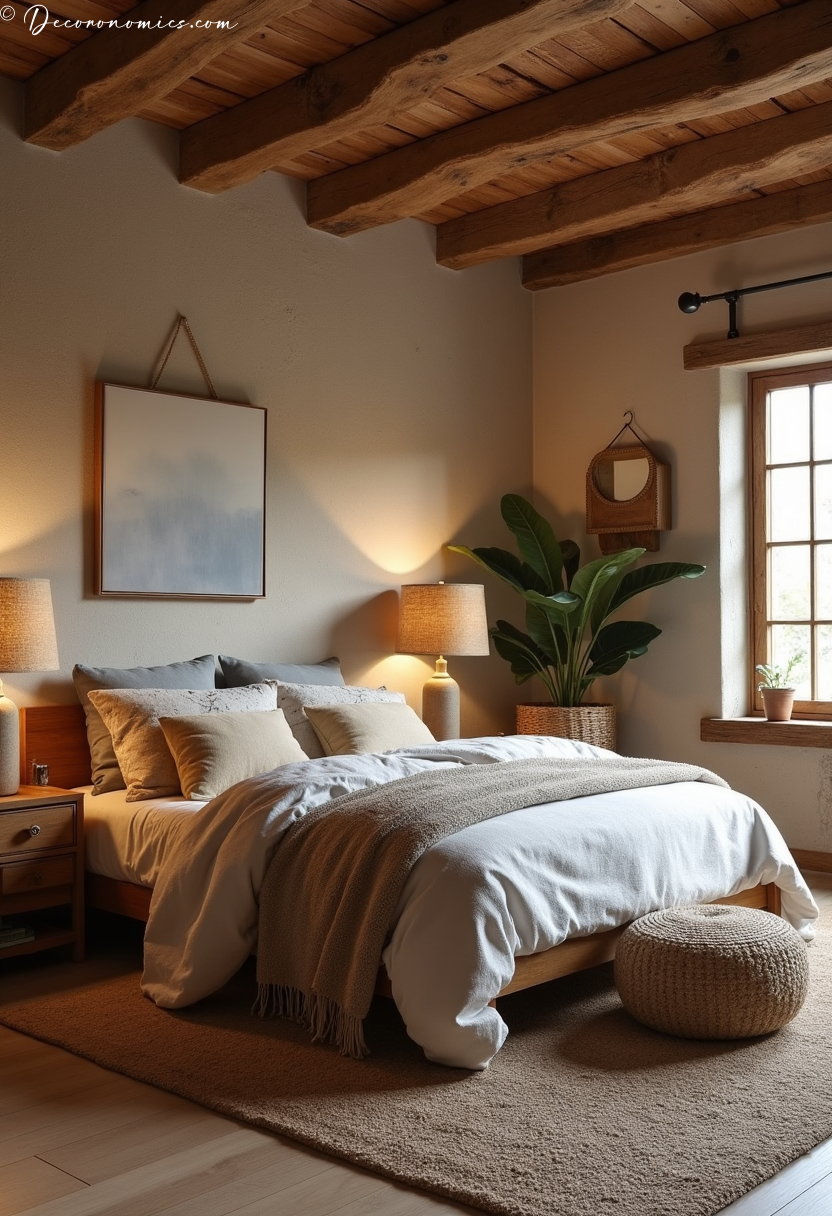 Rustic master bedroom