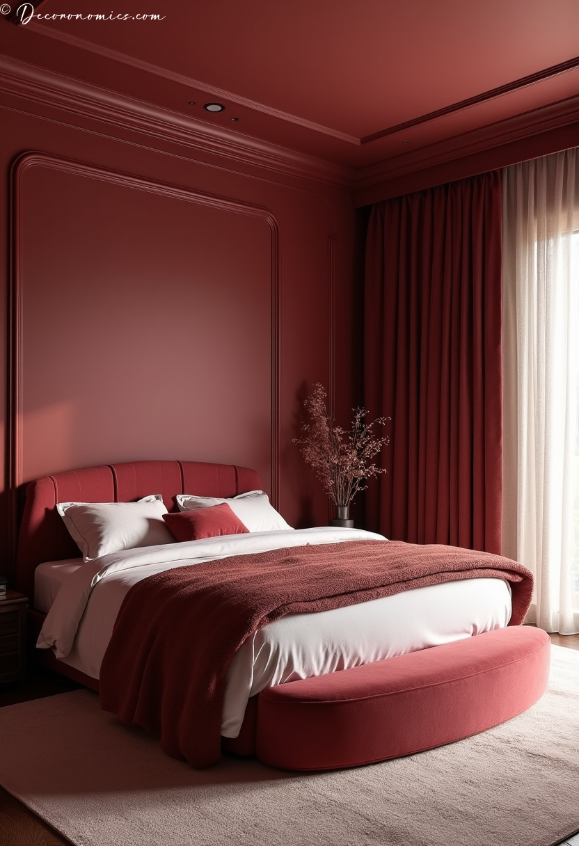 Color drenched bedroom