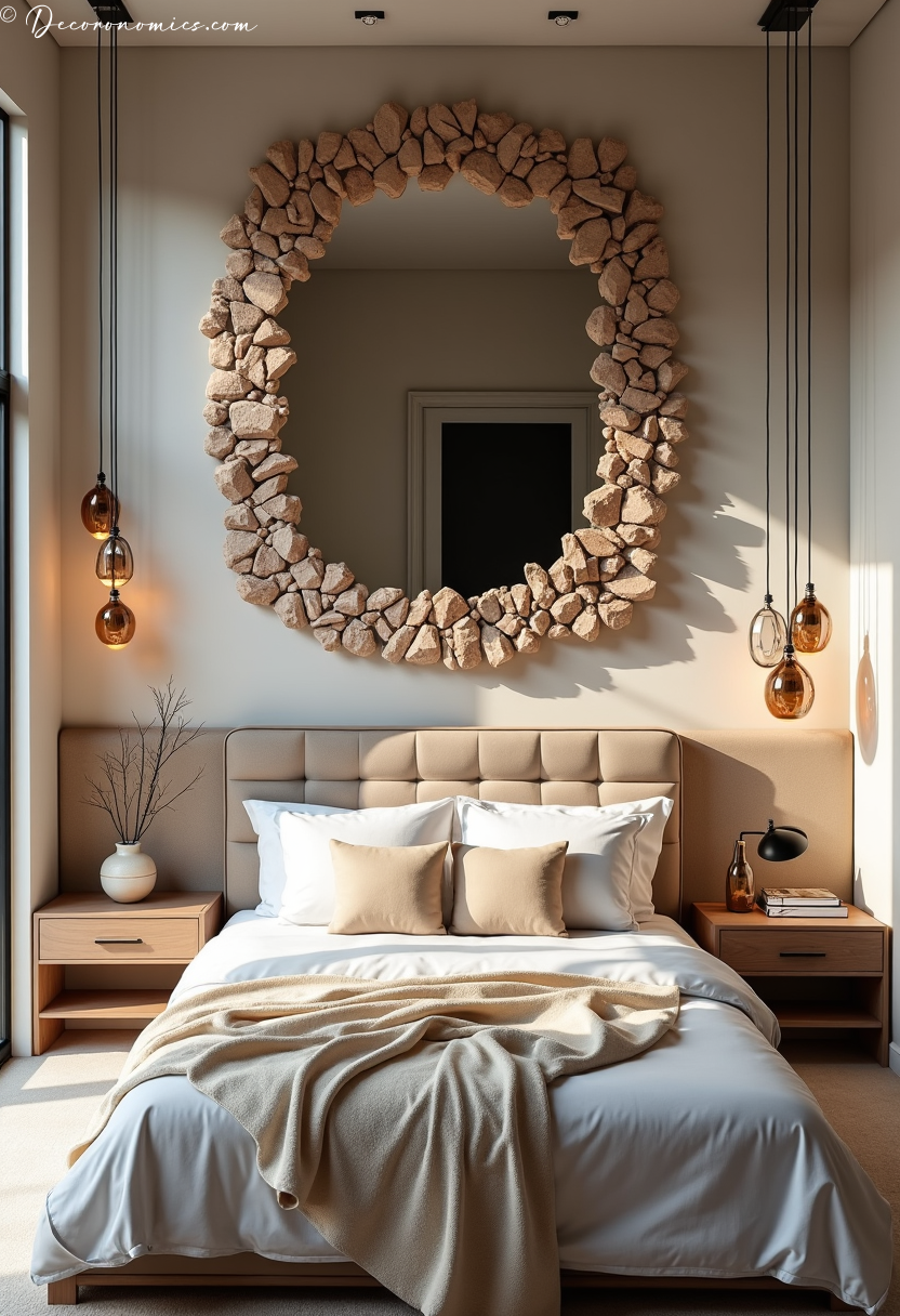 Fractured mirror bedroom