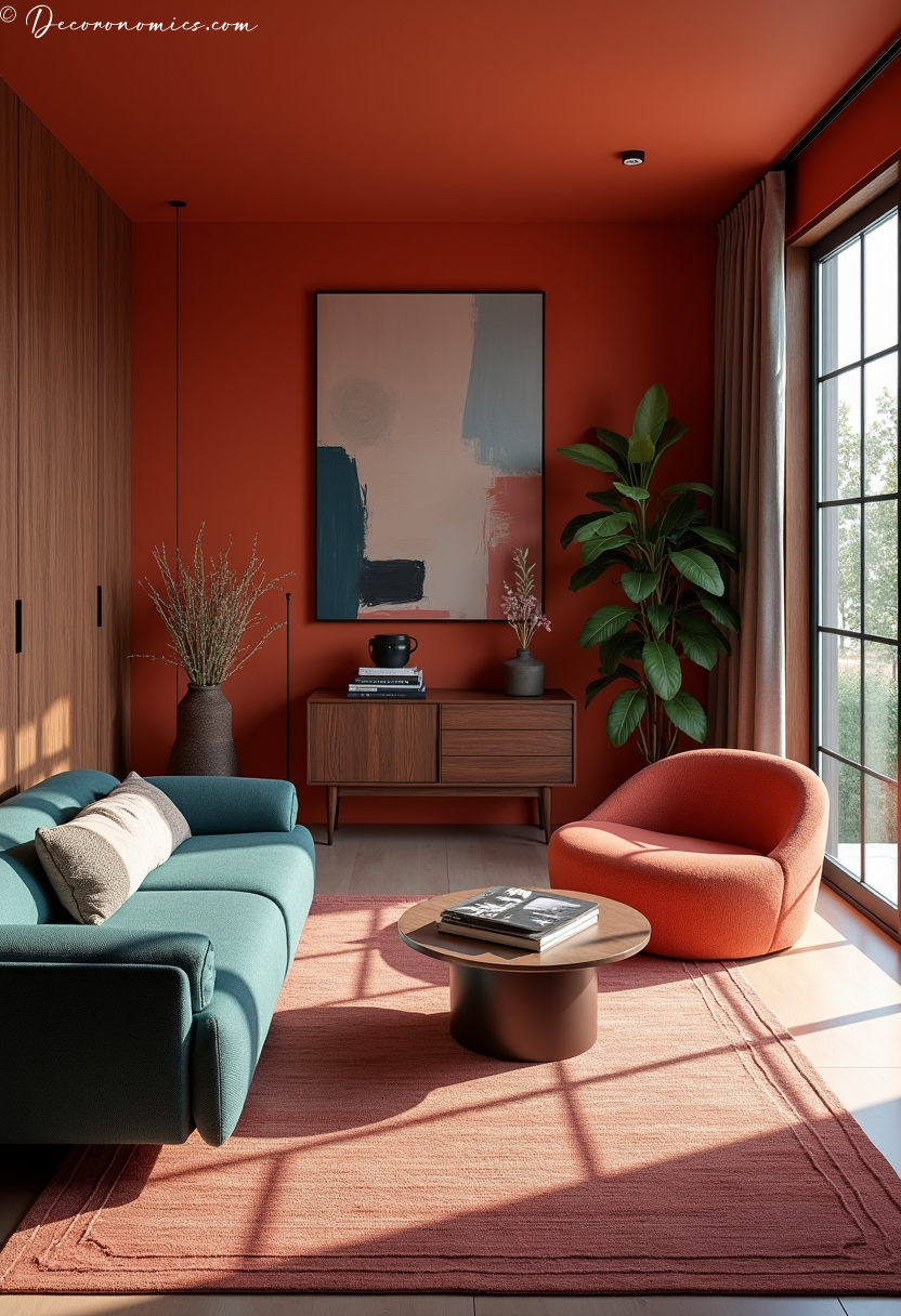 High contrast living room