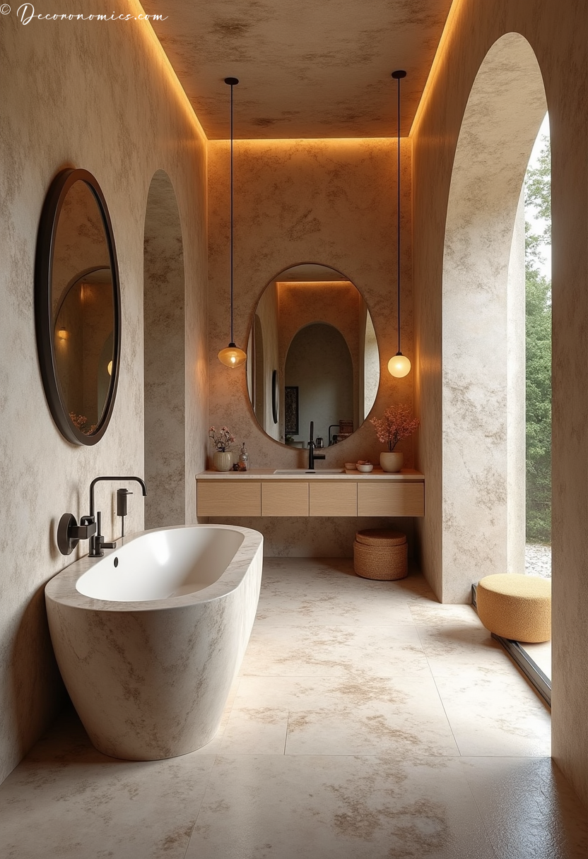 Natural stone bathroom