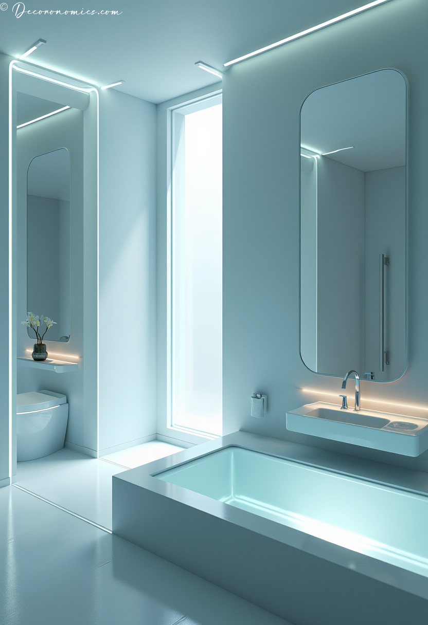OLED futuristic bathroom