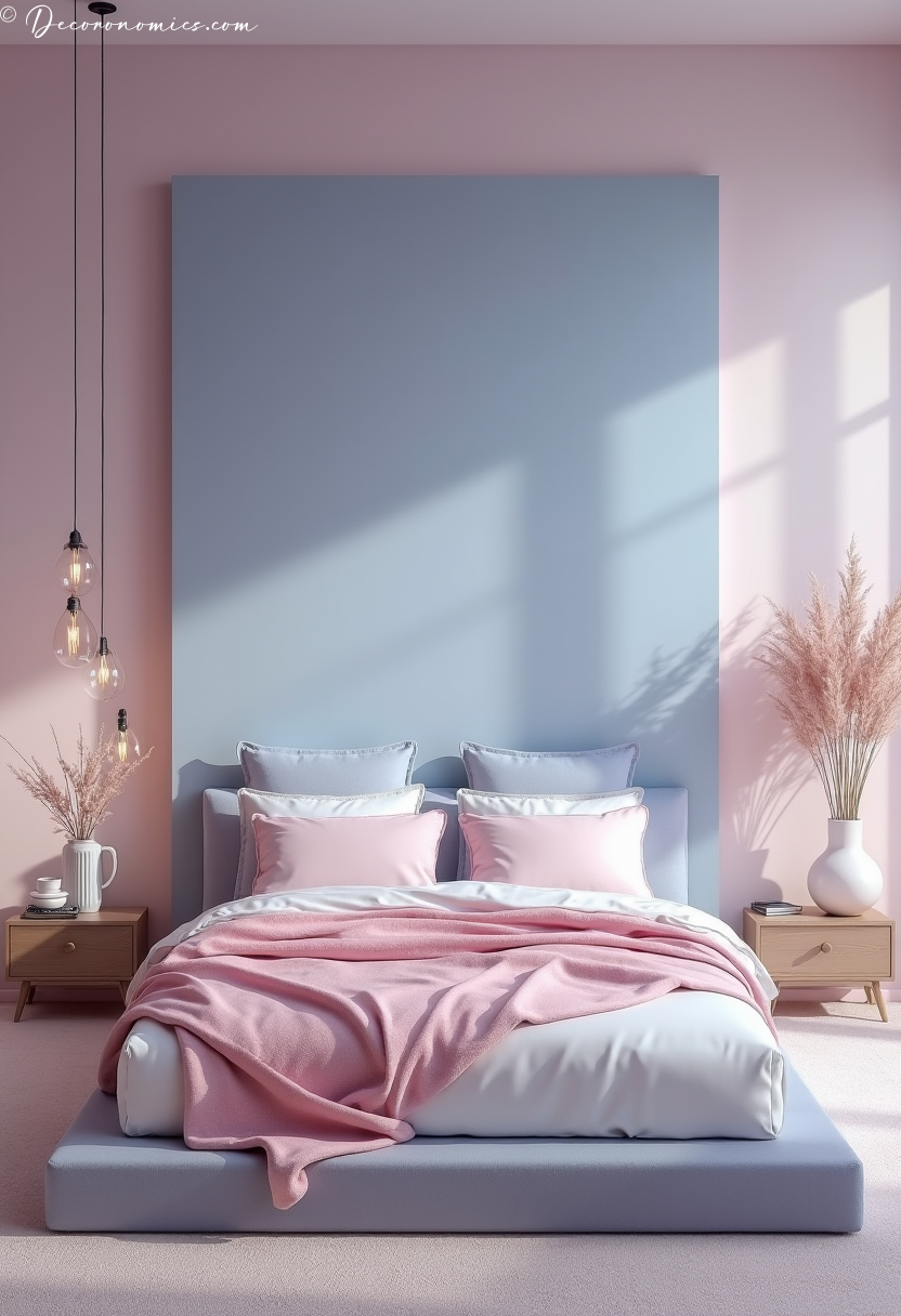 Soft pastel bedroom