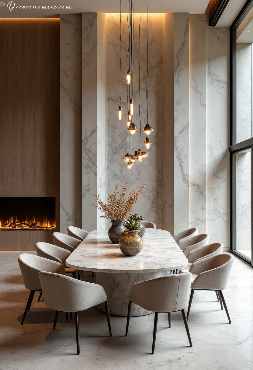 Statement stone dining