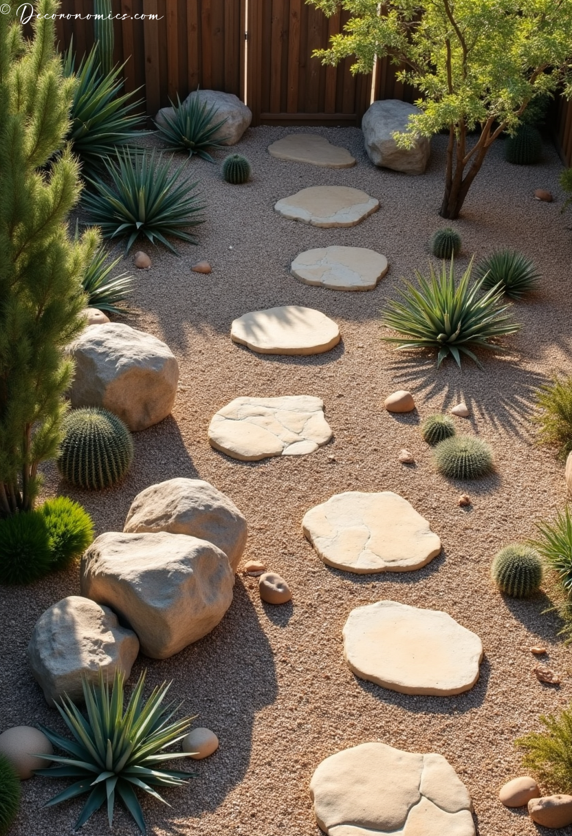 Desert xeriscape drought tolerant