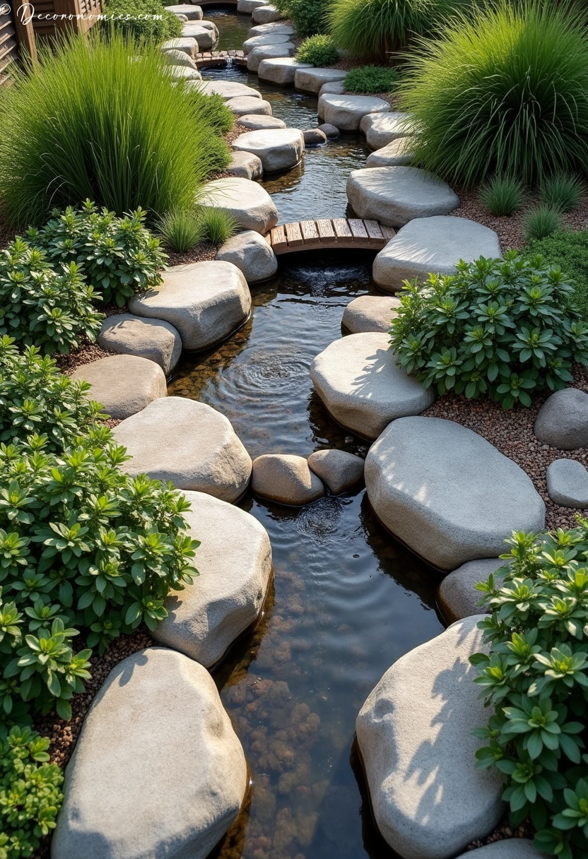 Dry river bed drainage