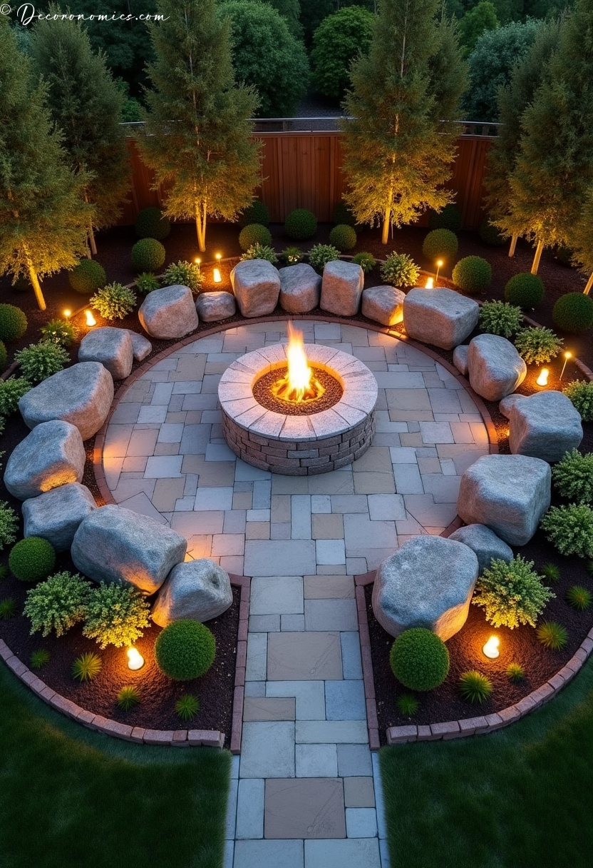 Fire pit surround gathering
