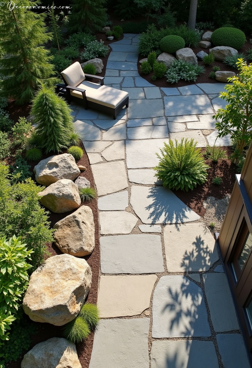 Flagstone patio integration