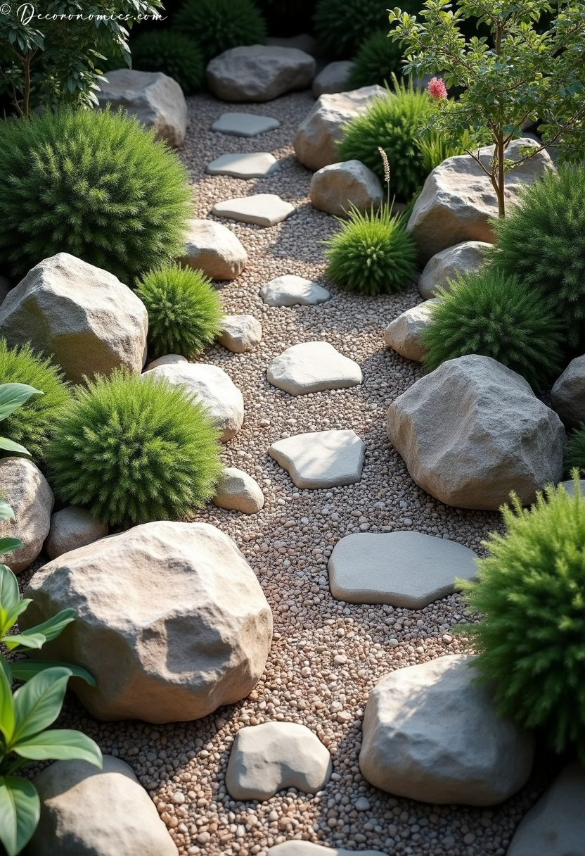 Mixed sizes textural garden