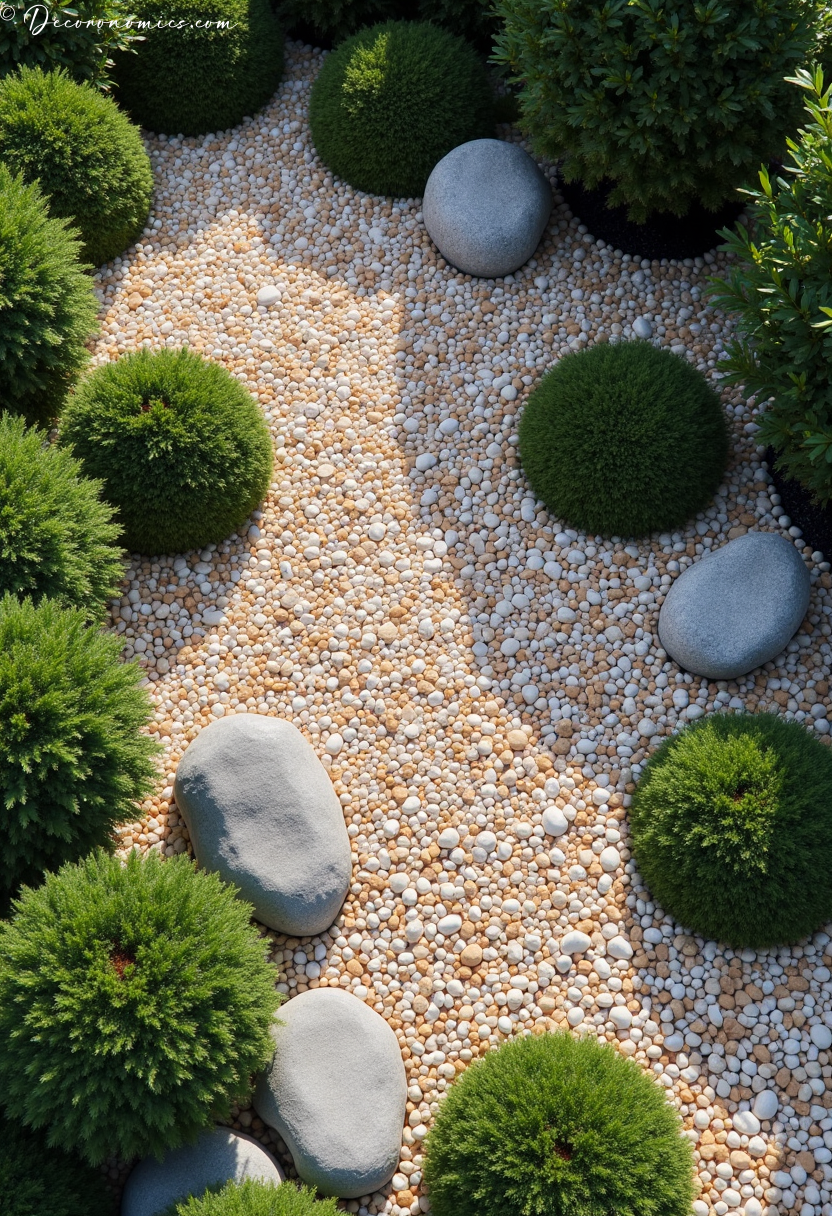 Pebble mosaic artistic design