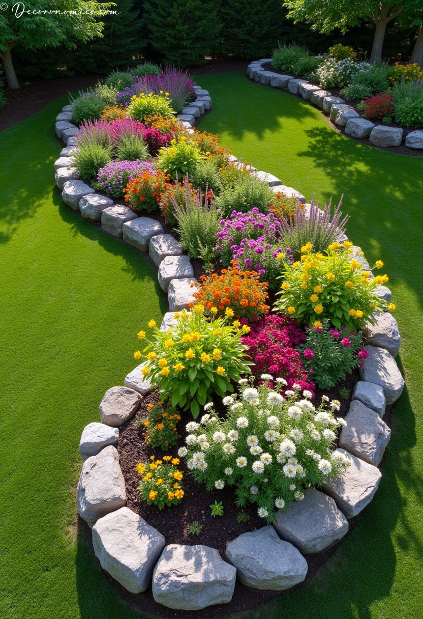 Perennial border flowering