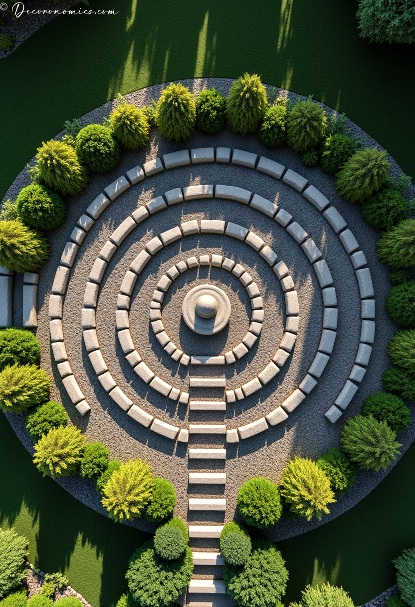 Spiral design geometric garden