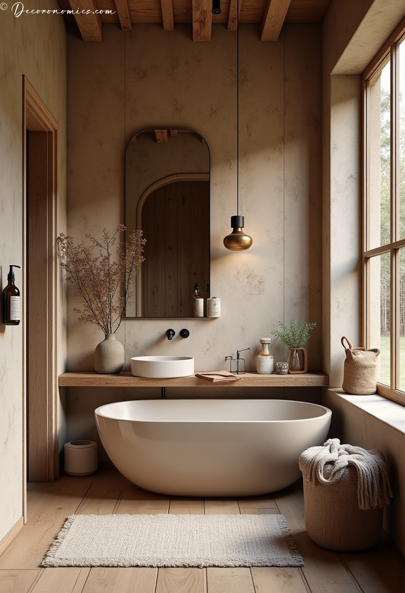 Modern rustic bathroom