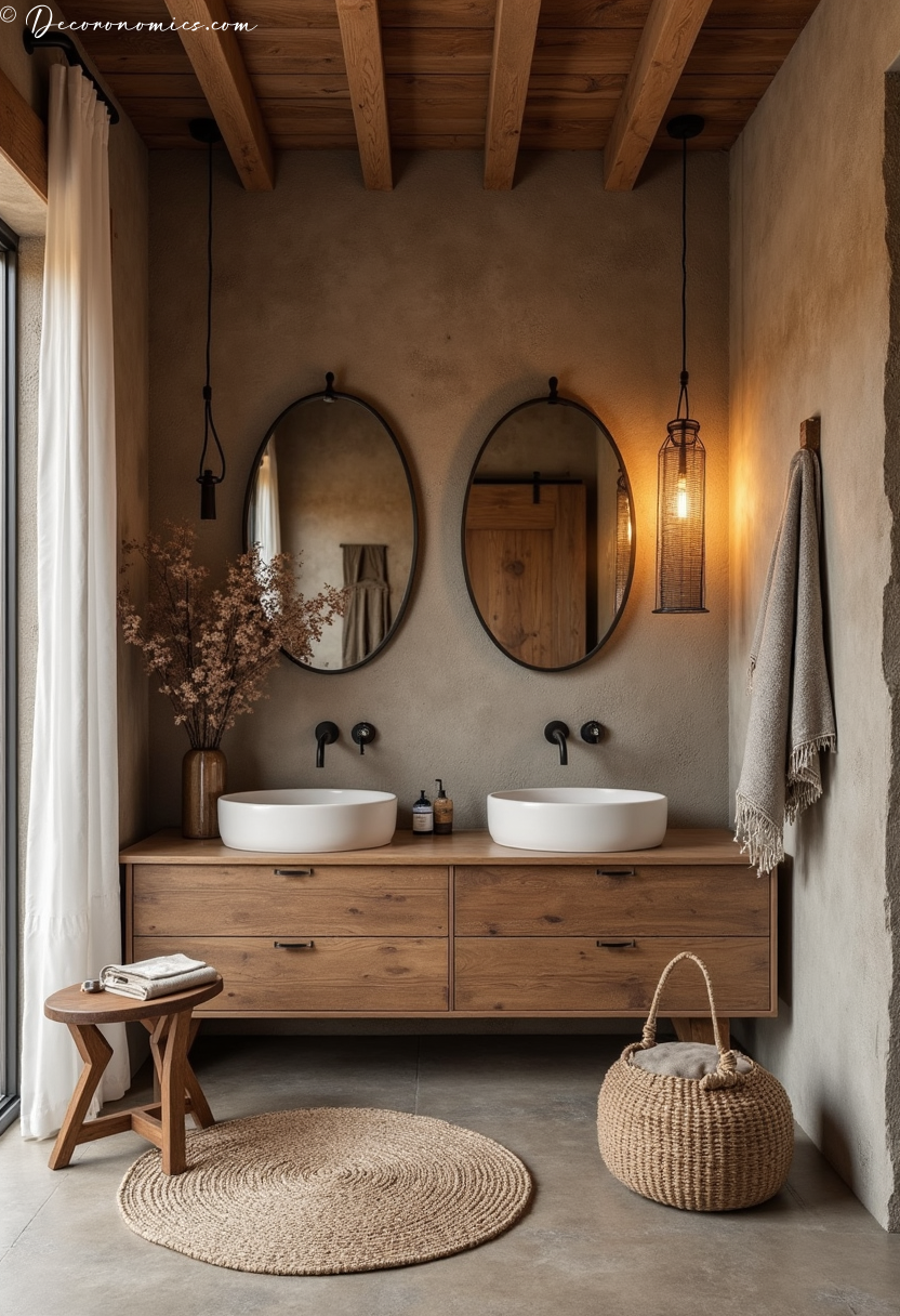 Rustic bathroom design