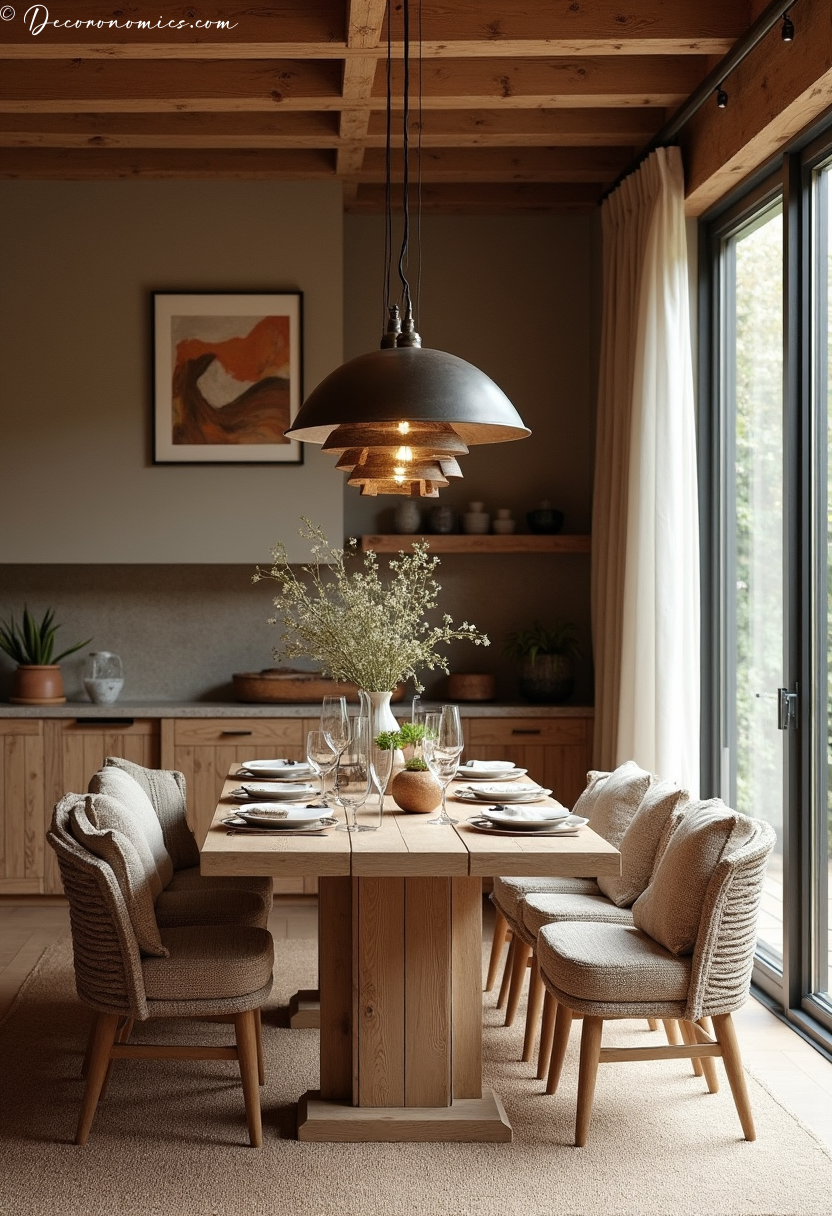 Rustic dining table