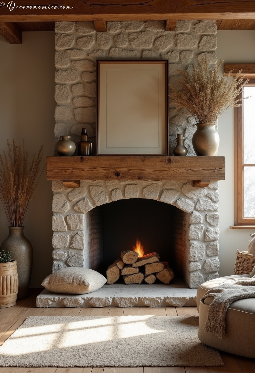 Fireplace mantel decor