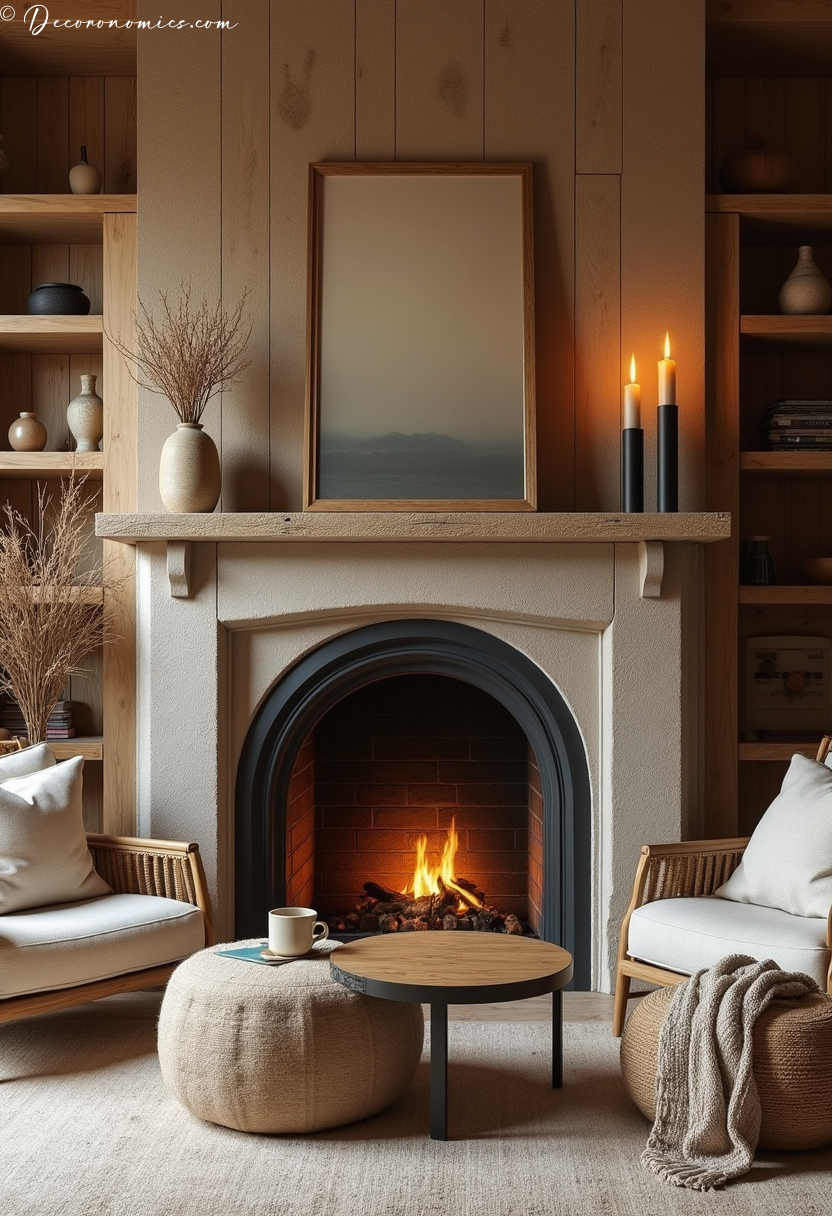 Rustic hearth design