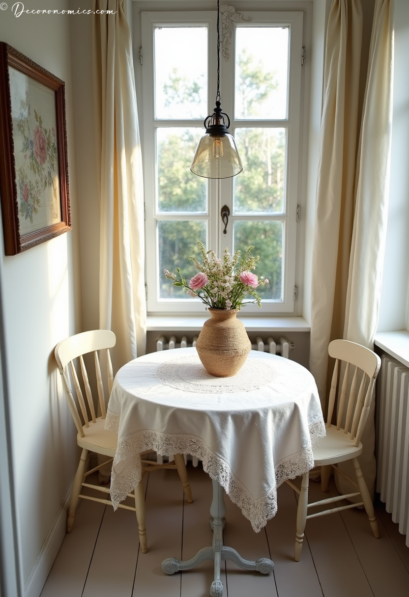 Bistro corner with cafe chairs