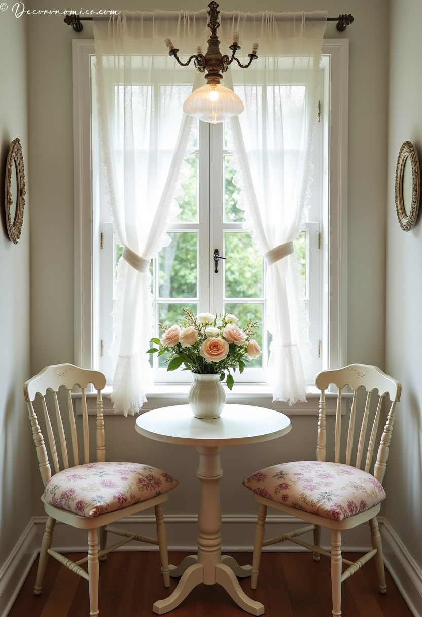 Breakfast nook with bistro table