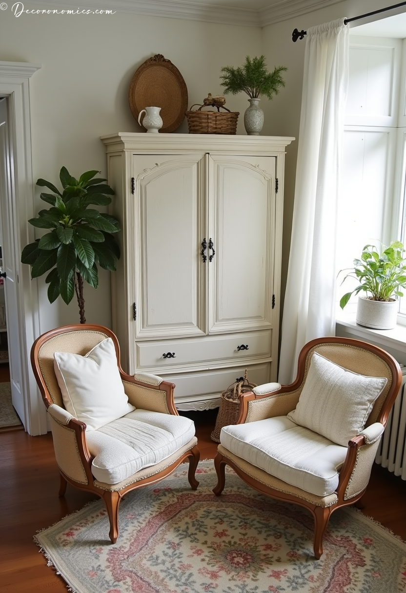 French country with bergere chairs