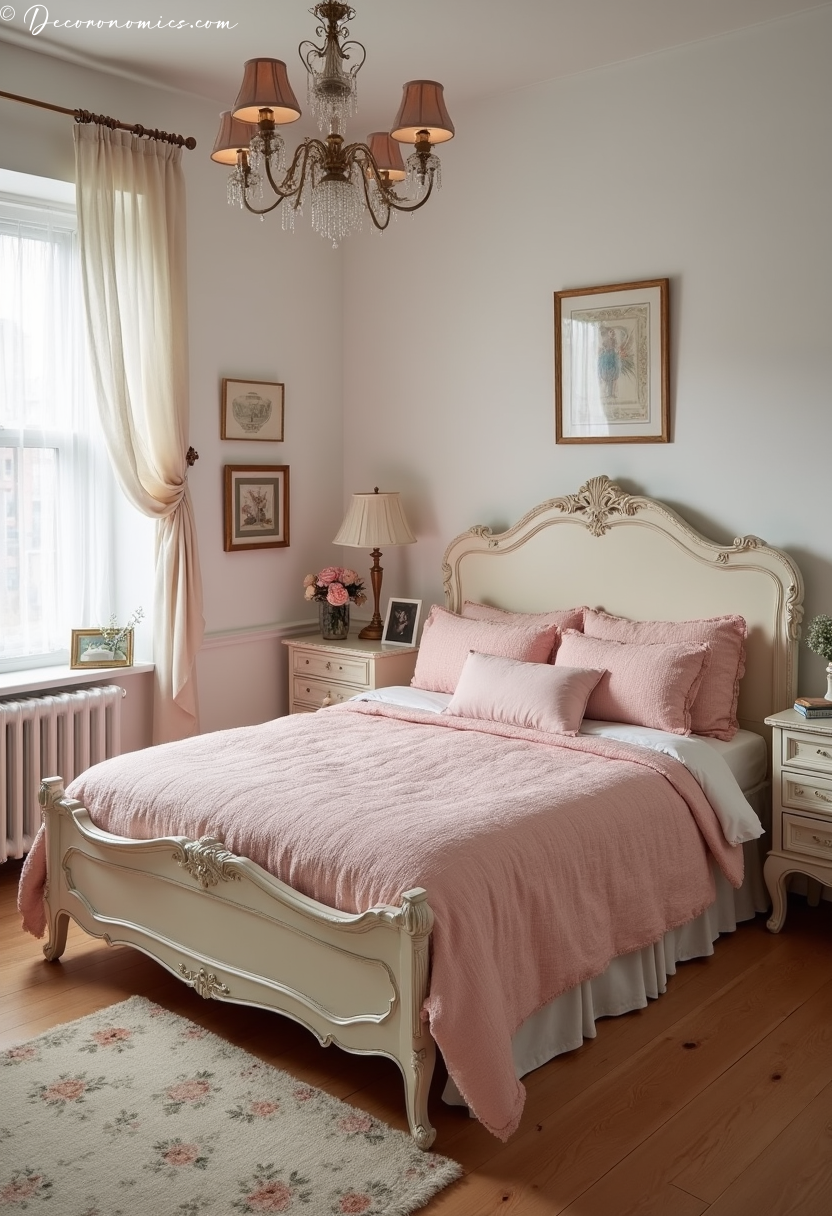 Guest room with French bed