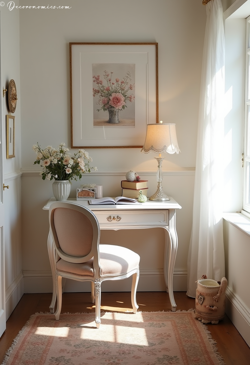 Home office with secretary desk