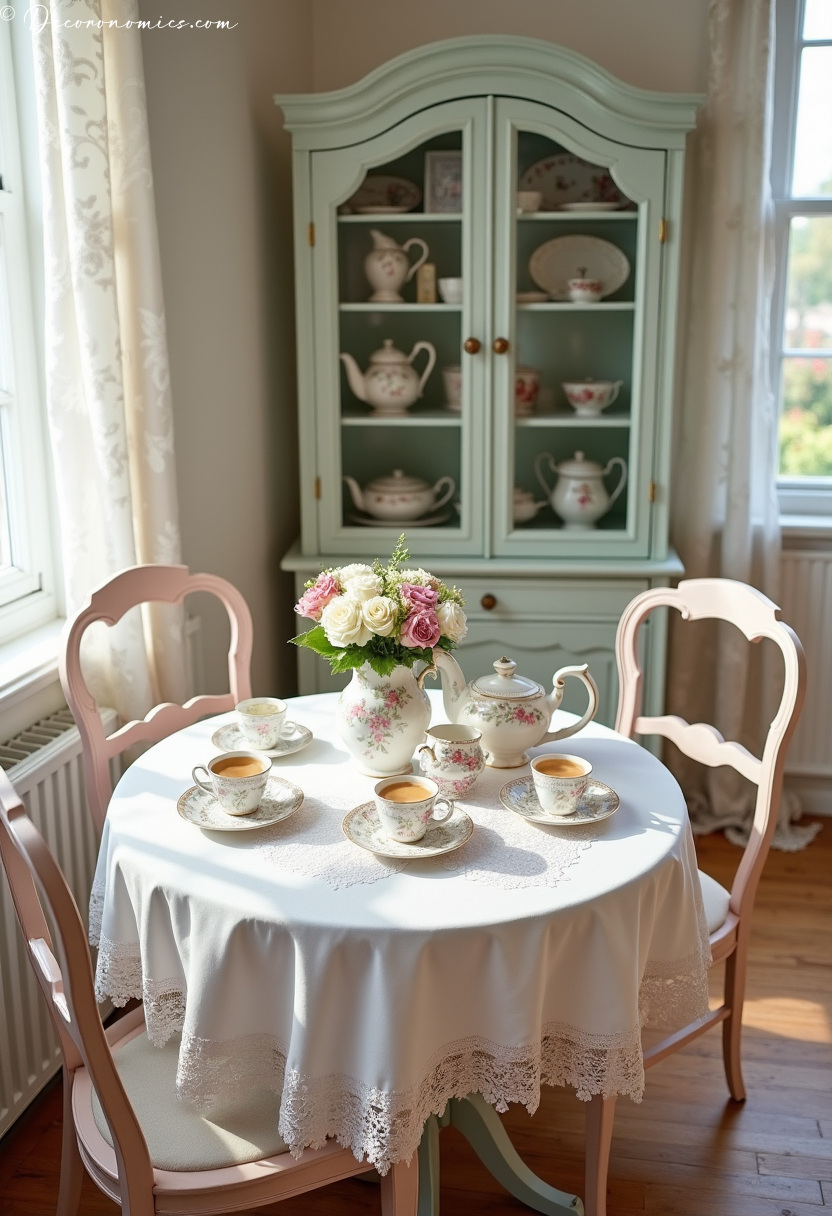 Tea room with china cabinet