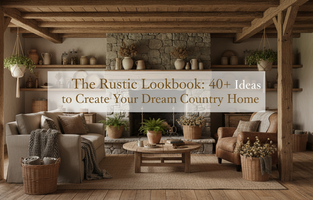 40+ Rustic Home Design Ideas: Fireplaces, Kitchens, Bedrooms & Entryways with Natural Charm