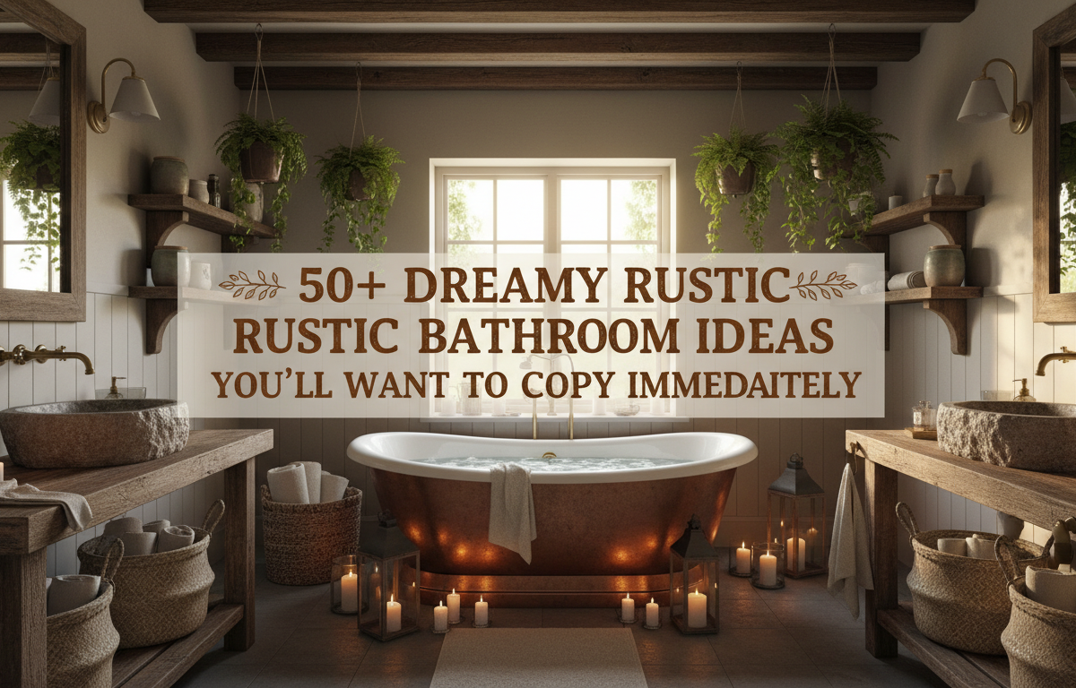50+ Stunning Rustic Bathroom Ideas: Transform Your Space with Natural Materials & Vintage Charm