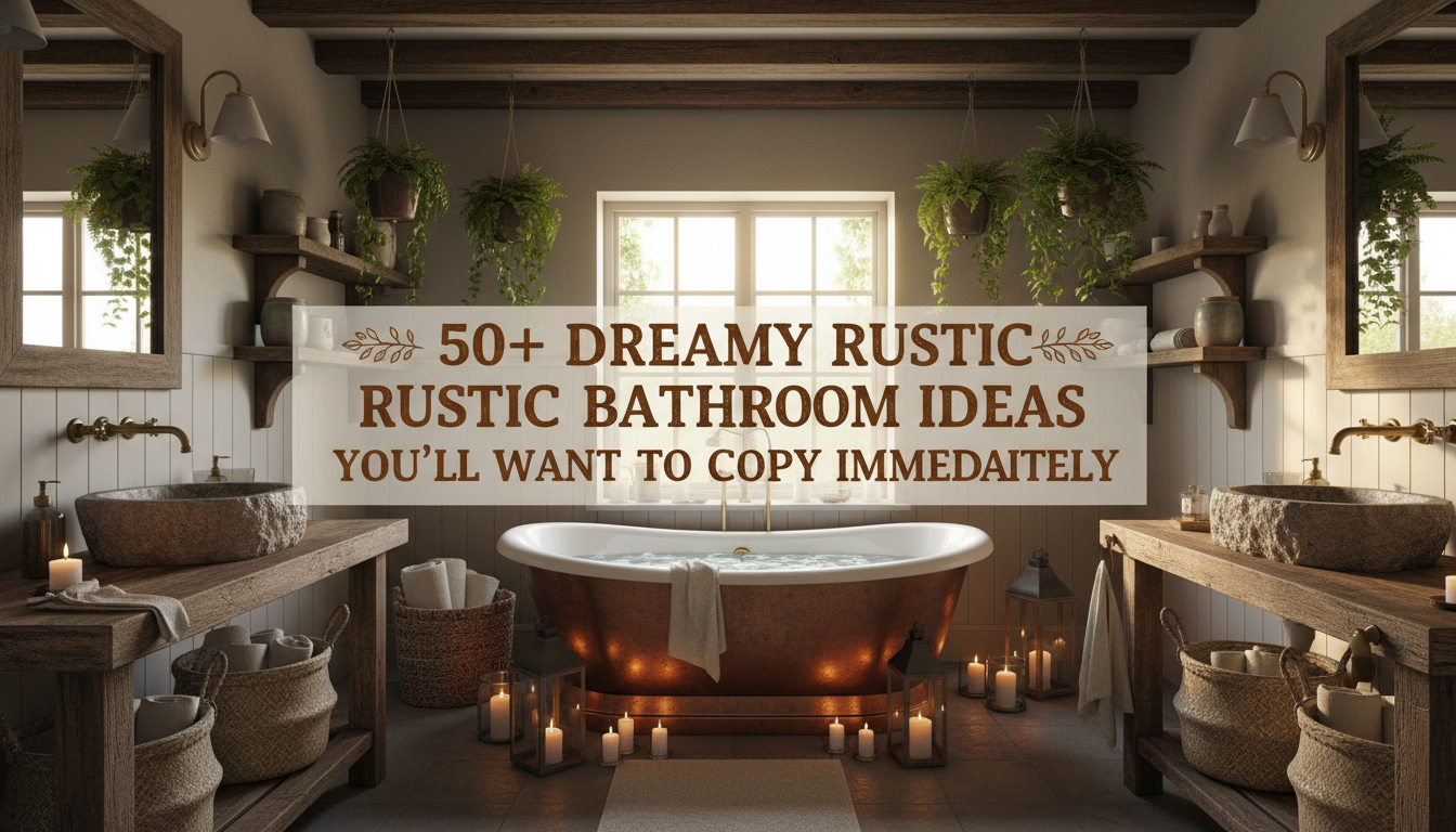 50+ Stunning Rustic Bathroom Ideas: Transform Your Space with Natural Materials & Vintage Charm