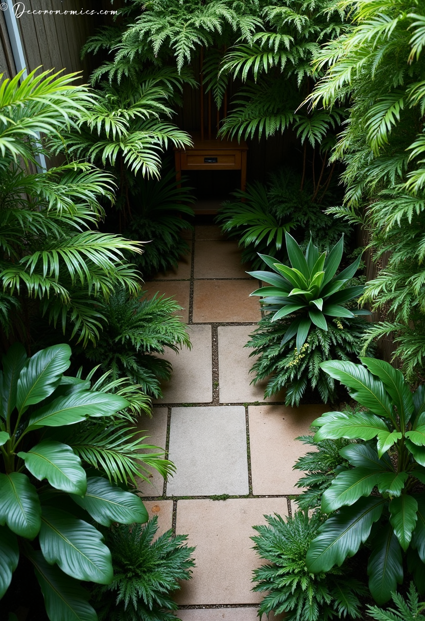 All green foliage patio