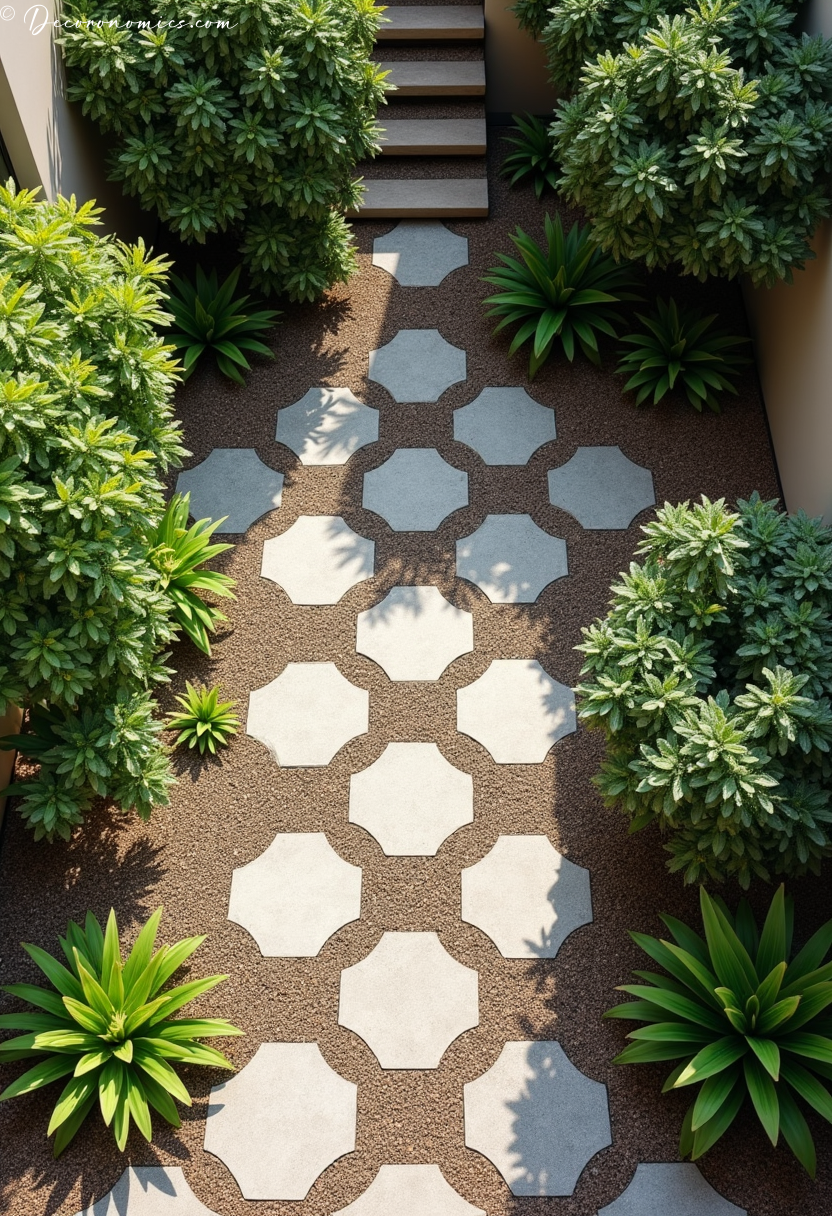 Checkerboard courtyard