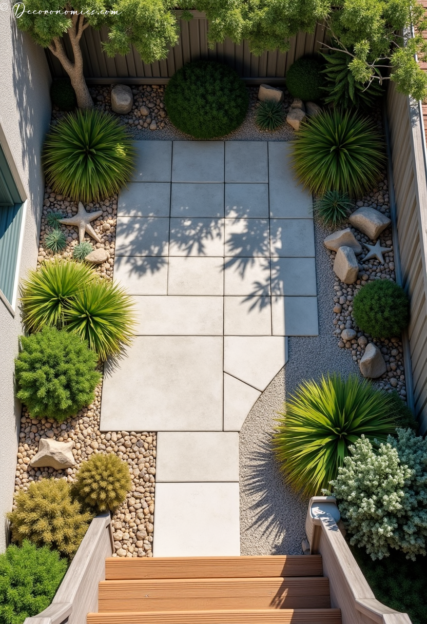 Coastal garden patio