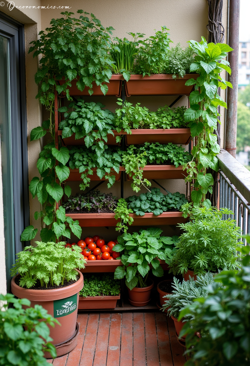 Edible balcony garden