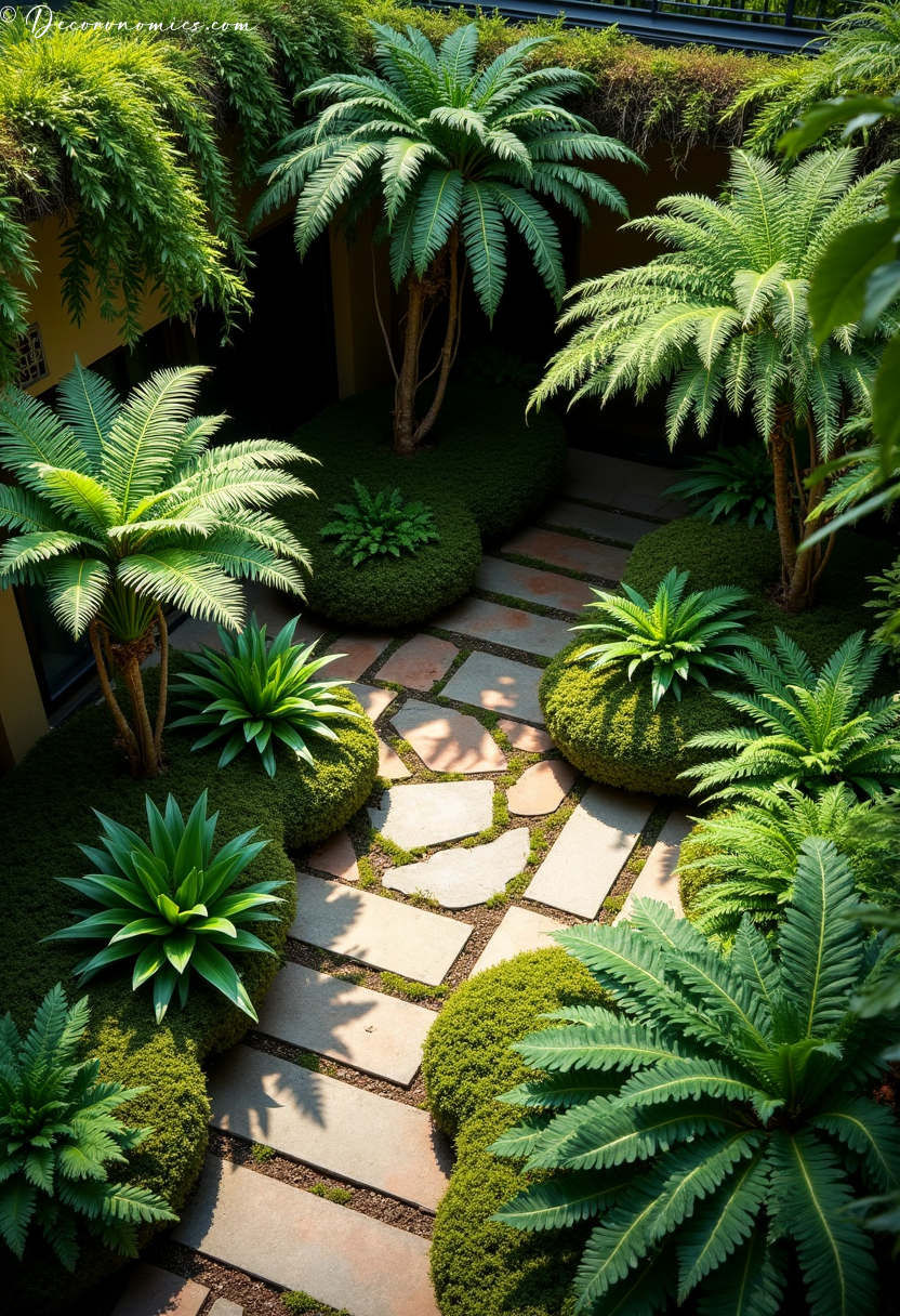 Fern garden courtyard