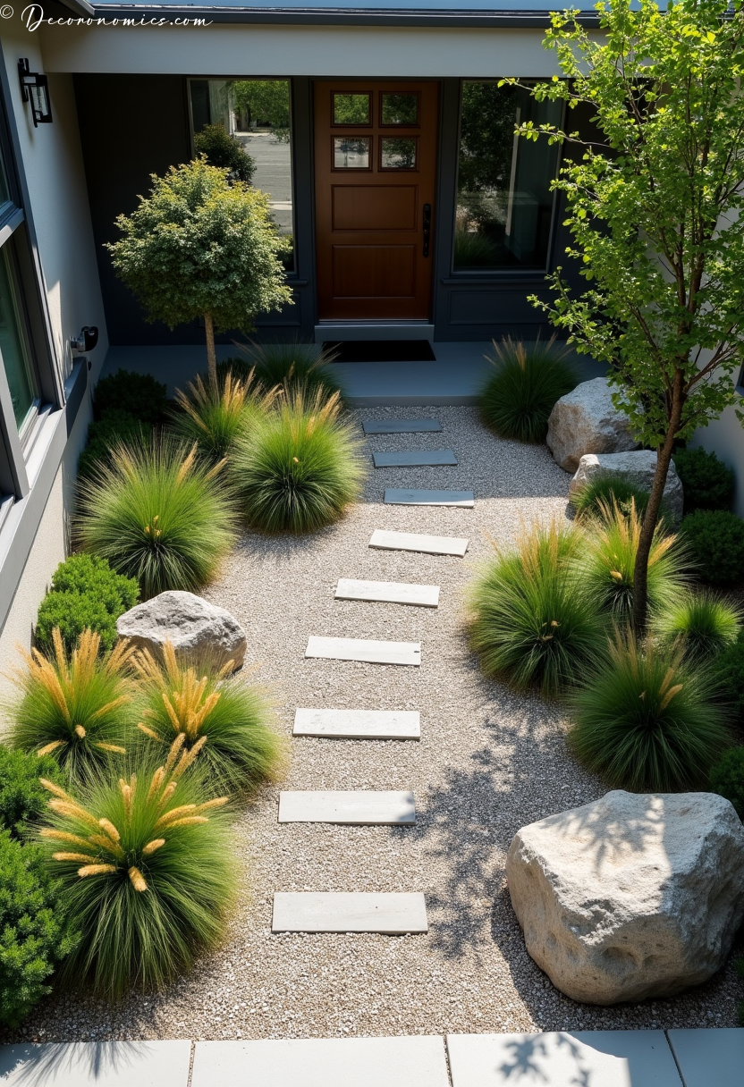 Gravel garden front yard