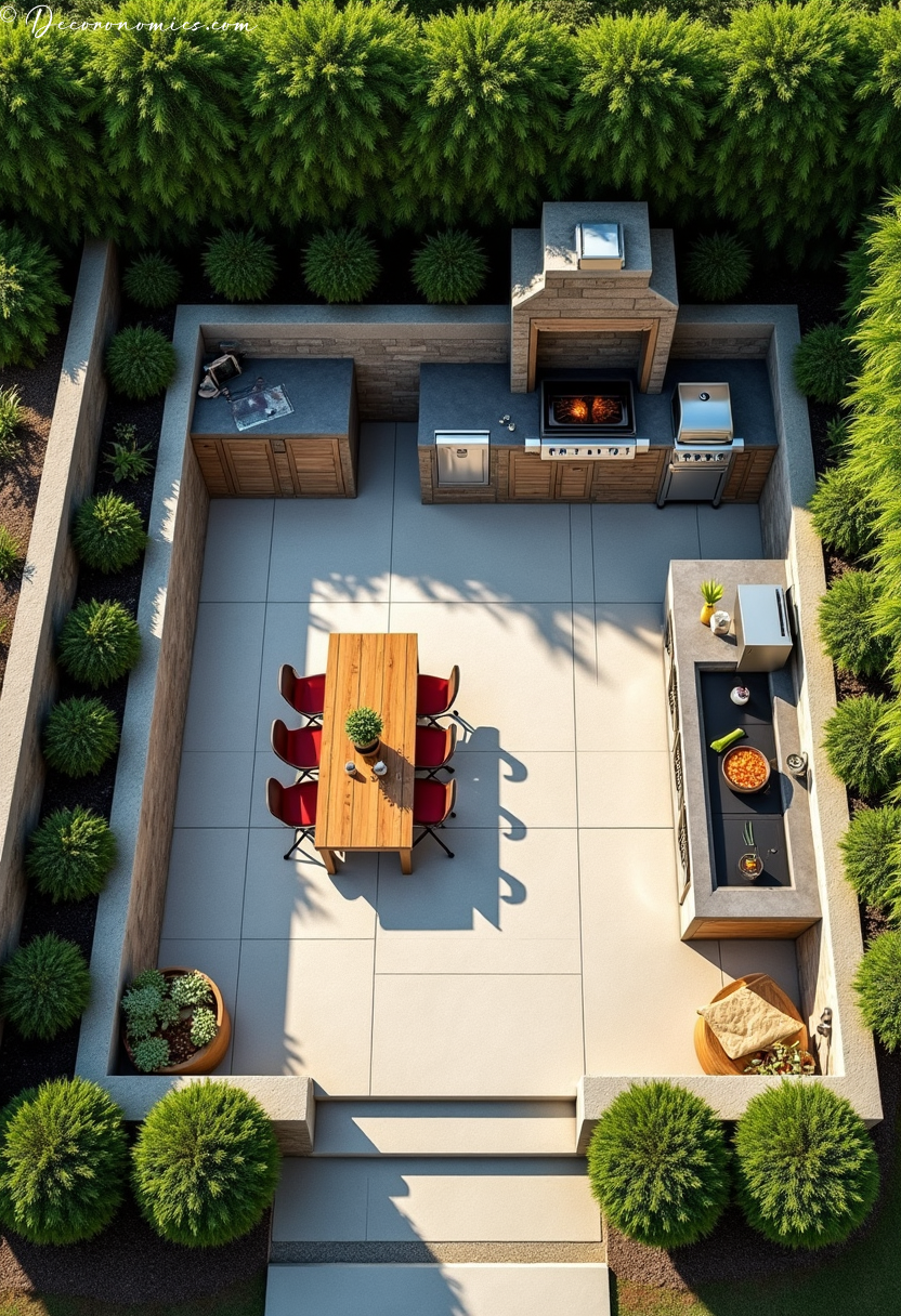 Outdoor kitchen garden