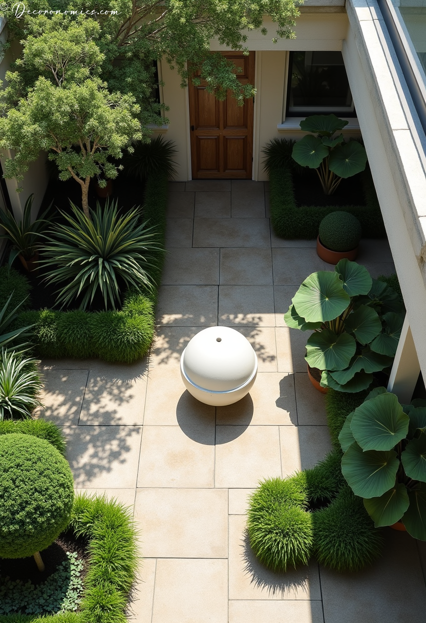 Sculptural courtyard