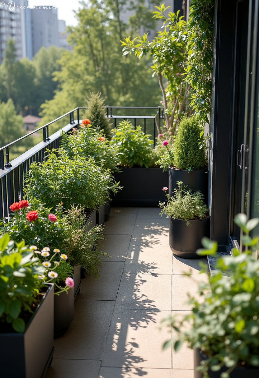 Self-watering balcony
