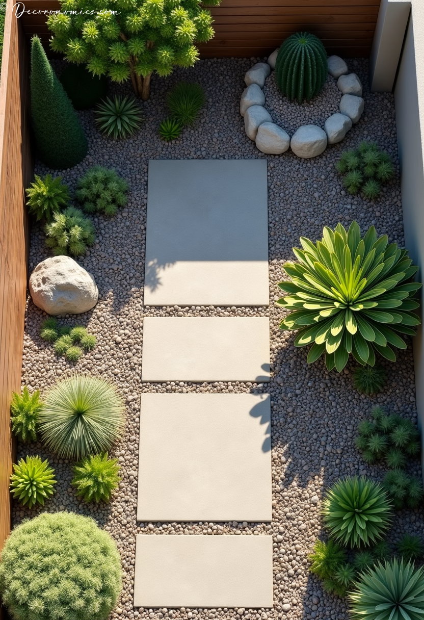 Succulent garden patio