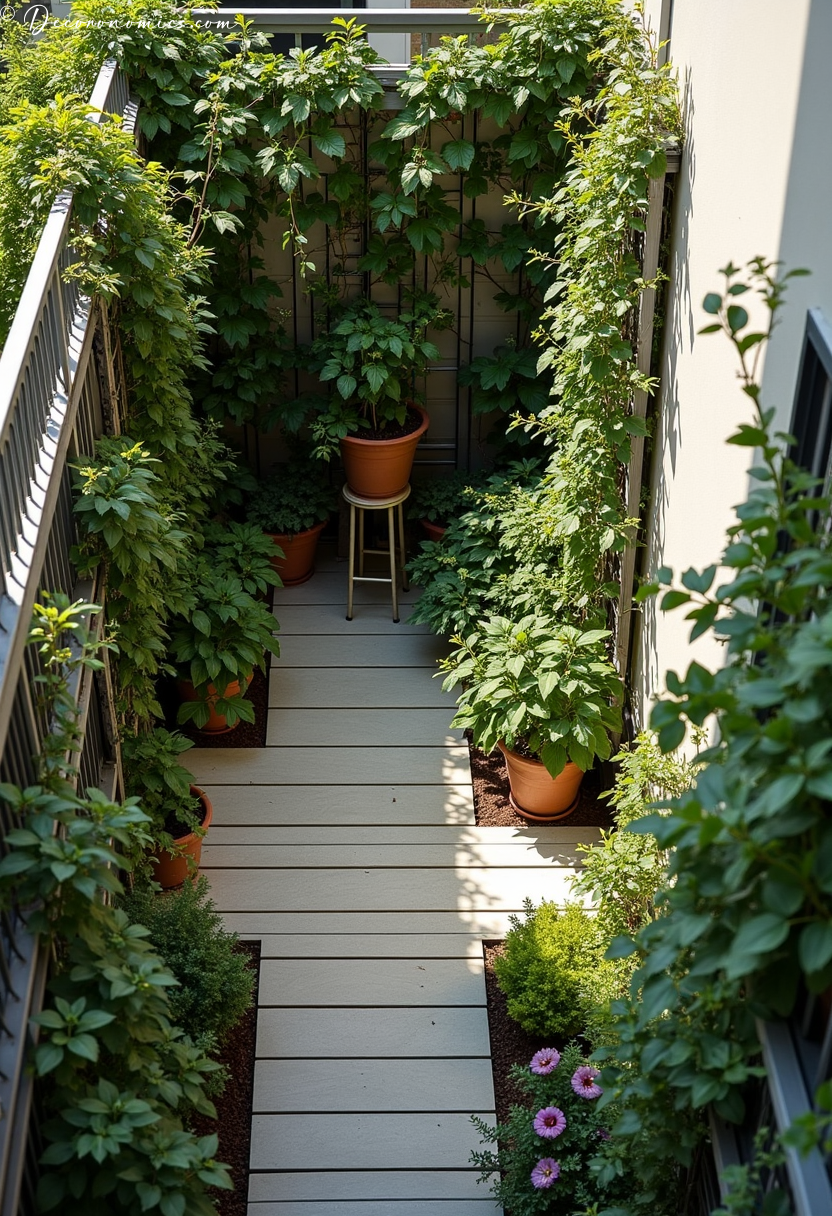 Trellis garden balcony