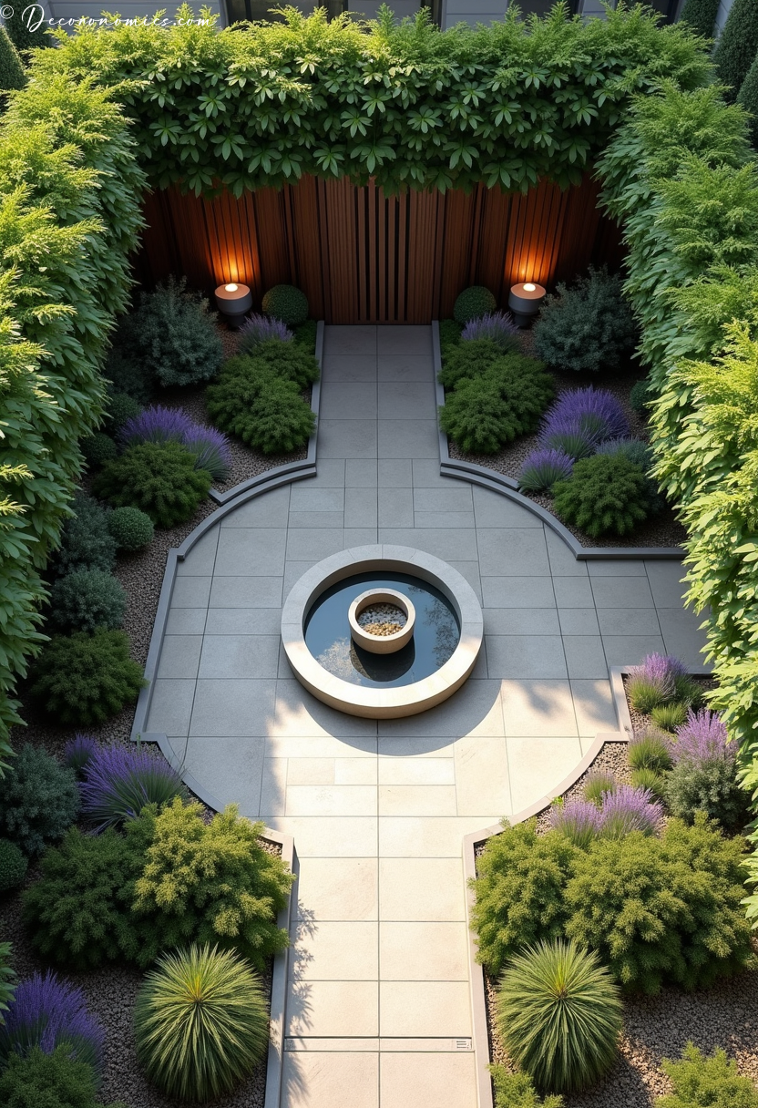 Wellness garden courtyard