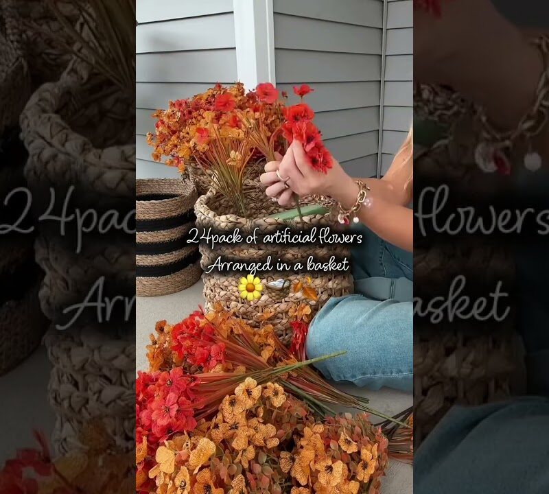 Cozy Fall Front Porch with Mums, Plaid, and Pumpkins