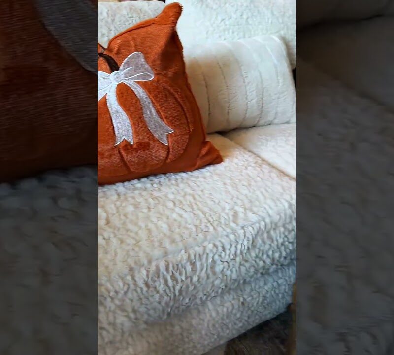 Cozy Fall Pumpkin Pillow Cover Refresh for Your Sofa