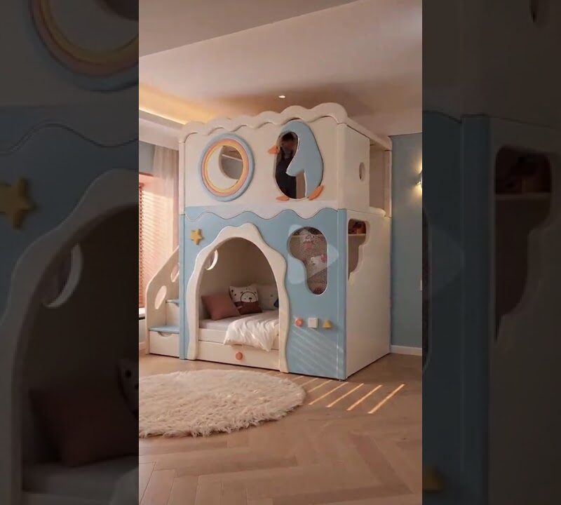 DIY Penguin Castle Bed Build for Kids — A Magical Room Centerpiece