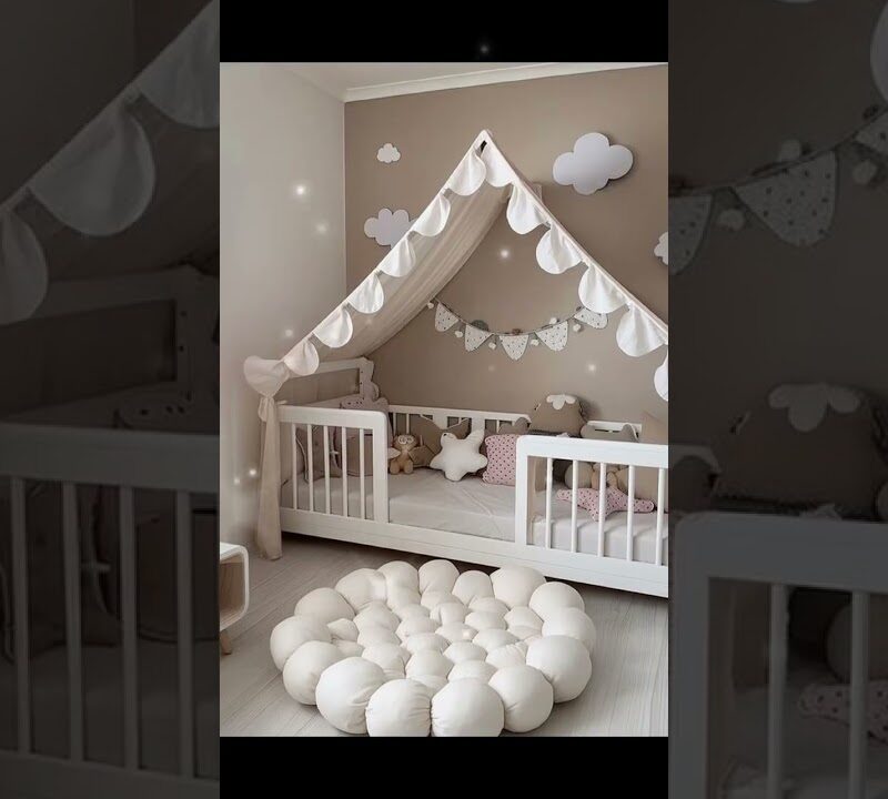 Whimsical Pastel Toddler Girl Bedroom with Rainbow Accents