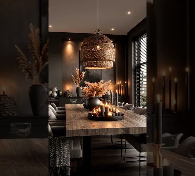 Dark Earthy Luxury Boho Living Room Look