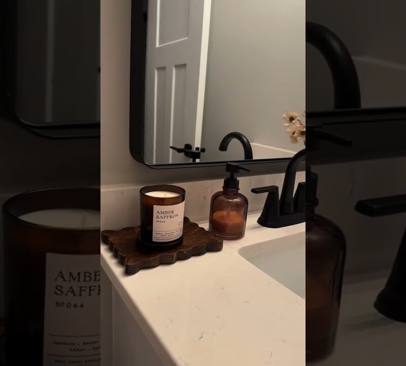 Cozy Fall Bathroom Refresh with Warm Tones and Seasonal Accents
