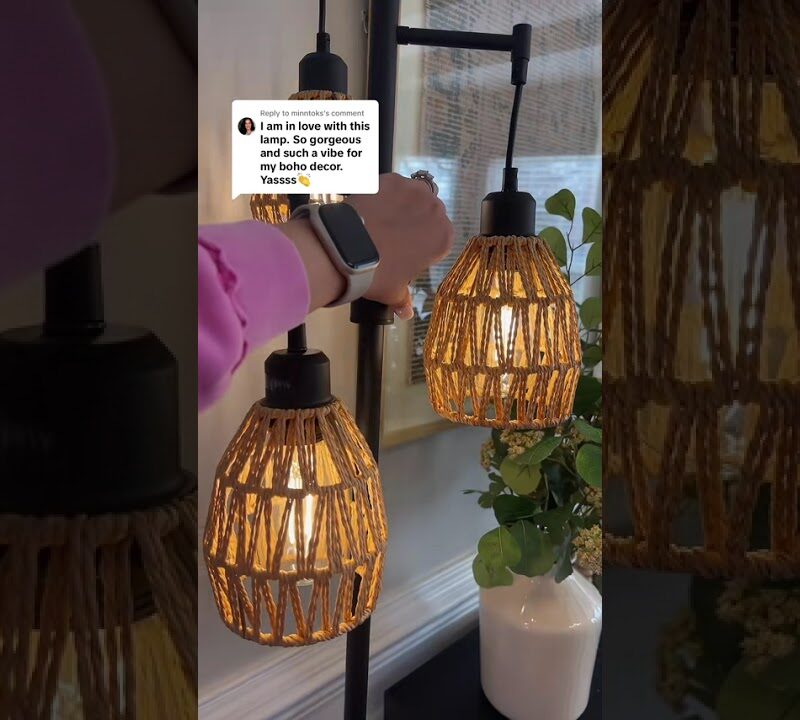 Golden Hour Boho Lamp: Warm Glow Lighting for a Cozy Living Room