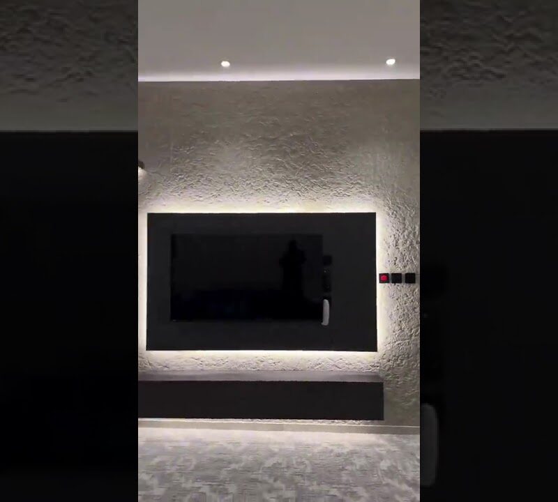 Modern Textured Feature Wall with Plaster Finish and Warm Accents